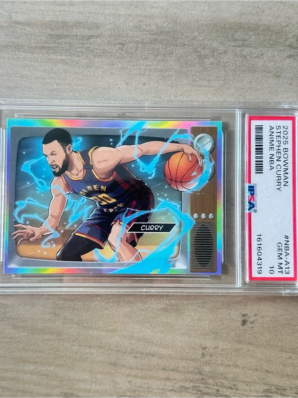 Stephen Curry 2025 Topps Anime #A13 Gem Mint 10 Novelty Basketball Card.